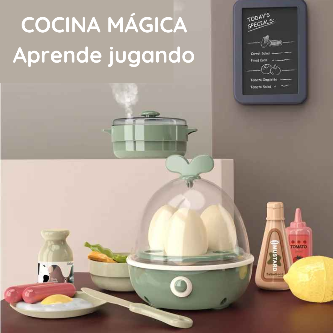 🔥 Último día 70% de descuento 🔥 🍳 Cocinita Mágica - ¡Cocina, juega y aprende con luz, sonido y agua! ✨